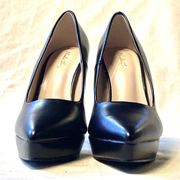 Elisabet Tang Black Leather Platform Stilettos - Picture 4 of 12